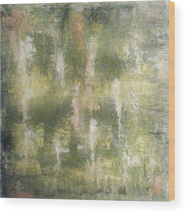 Abstract Painting Wood Print featuring the painting Y - liesi by KUNST MIT HERZ Art with heart