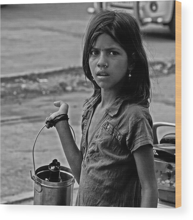 5d Mark Iii Wood Print featuring the photograph Young Street Peddler 2 by John Hoey
