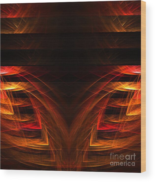 Fractal Digital Art Wood Print featuring the photograph Abstract Forty-Eight #1 by Mike Nellums
