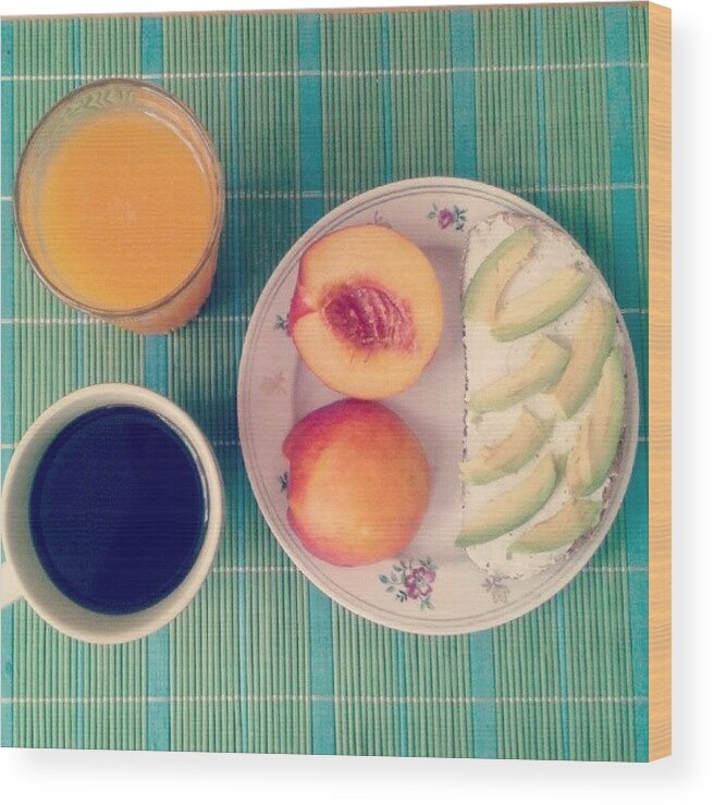 Coffee Wood Print featuring the photograph #breakfast #1 by Irina Bubnova