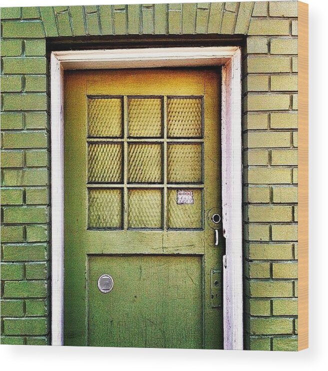 Doorsgalore Wood Print featuring the photograph Green Door by Julie Gebhardt