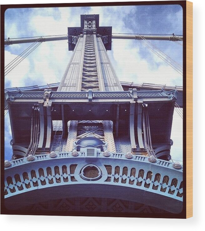 Bridge Wood Print featuring the photograph Manhattan Bridge #1 by Randy Lemoine