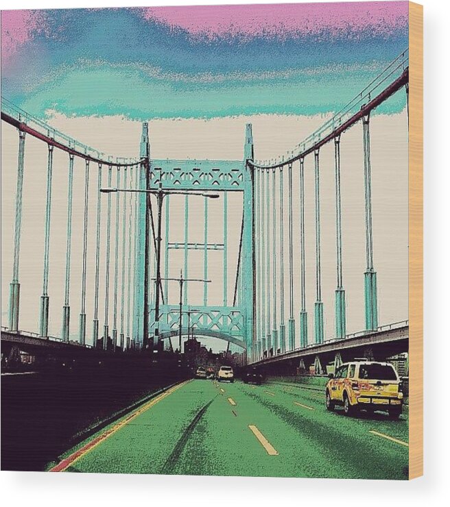 Bridge Wood Print featuring the photograph Rfk Bridge #1 by Stefano Papoutsakis