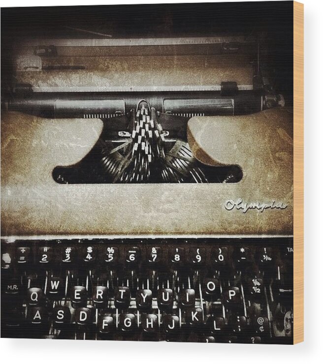 Teamrebel Wood Print featuring the photograph Vintage Olympia Typewriter #1 by Natasha Marco