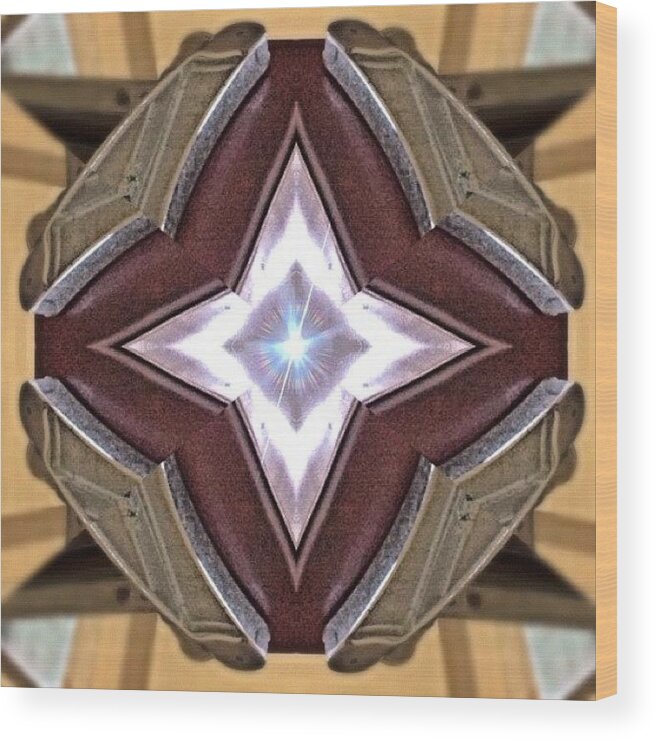 Beautiful Wood Print featuring the photograph #tagstagram .com #abstract #symmetry #128 by Dan Coyne