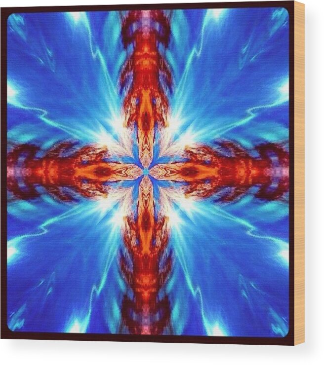 Beautiful Wood Print featuring the photograph #tagstagram .com #abstract #symmetry #133 by Dan Coyne