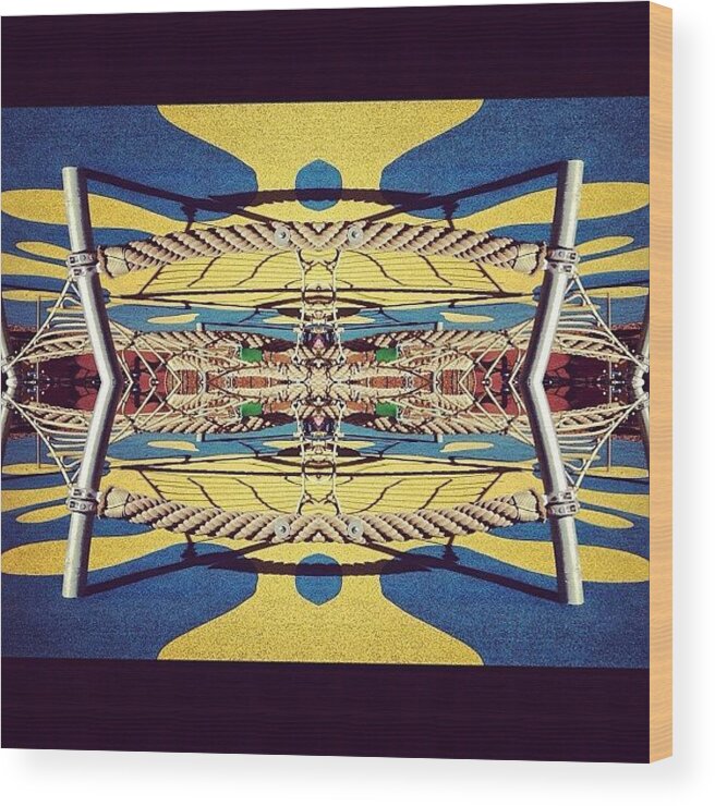 Beautiful Wood Print featuring the photograph #tagstagram .com #abstract #symmetry #136 by Dan Coyne