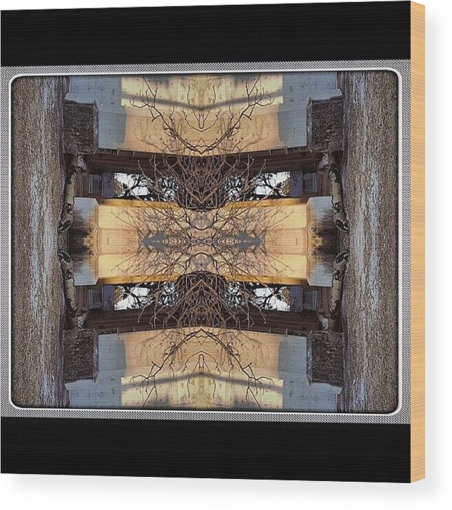 Beautiful Wood Print featuring the photograph #tagstagram .com #abstract #symmetry #142 by Dan Coyne