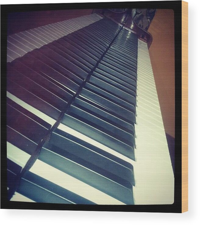 Piano Wood Print featuring the photograph 176 Keys by Kensta Lopez