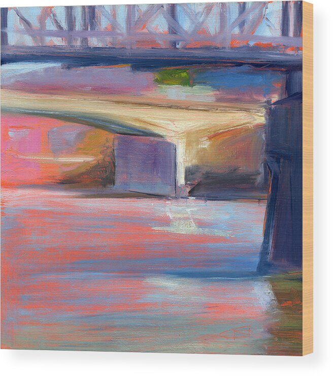 Bridges Wood Print featuring the painting Untitled #181 by Chris N Rohrbach