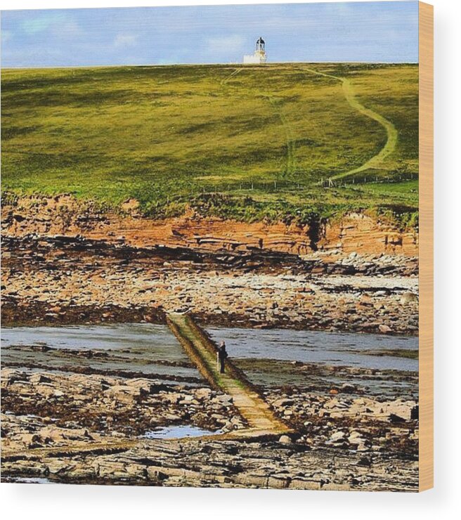 Orkney Wood Print featuring the photograph #orkney's #landscape #2 by Luisa Azzolini