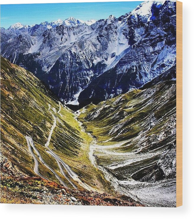 Alps Wood Print featuring the photograph Passo Stelvio #2 by Luisa Azzolini