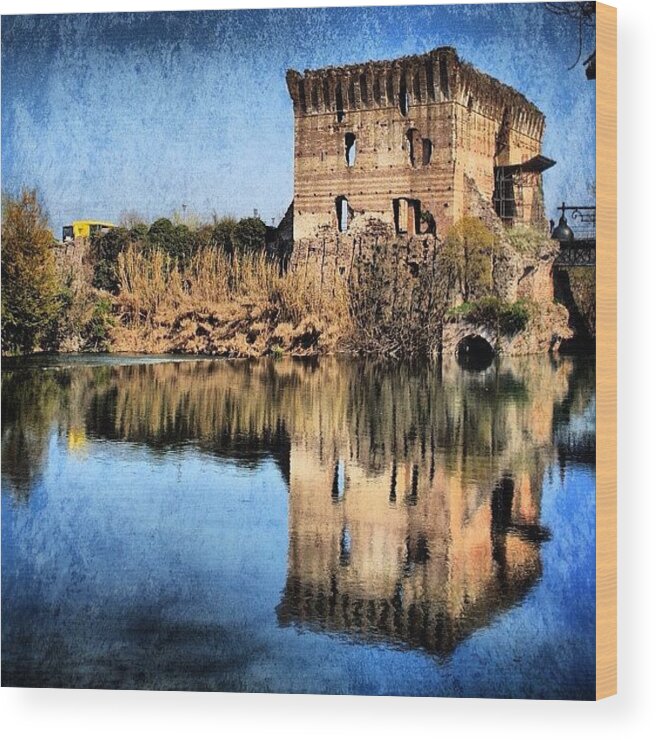 Blue Wood Print featuring the photograph Reflection #2 by Luisa Azzolini