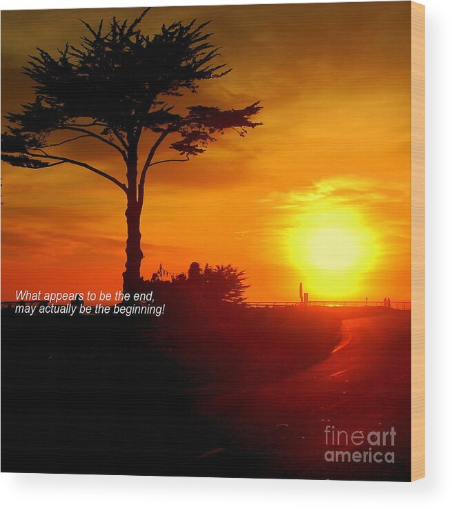 Inspiration Wood Print featuring the photograph Sunset In Santa Cruz #2 by Garnett Jaeger