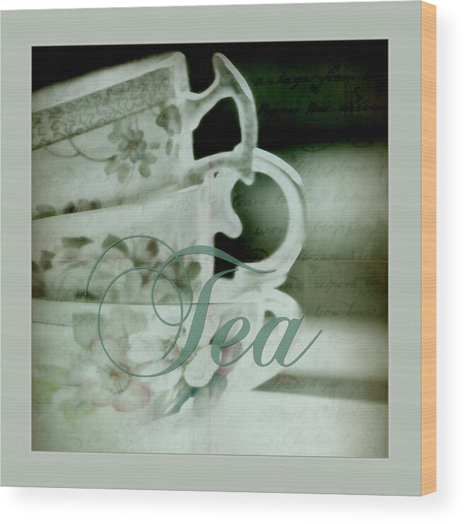 Tea Wood Print featuring the photograph Tea for Three #2 by Bonnie Bruno
