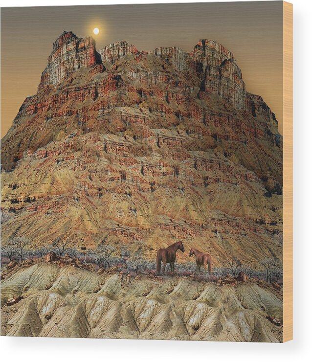 Mountain Wood Print featuring the photograph 2373 by Peter Holme III