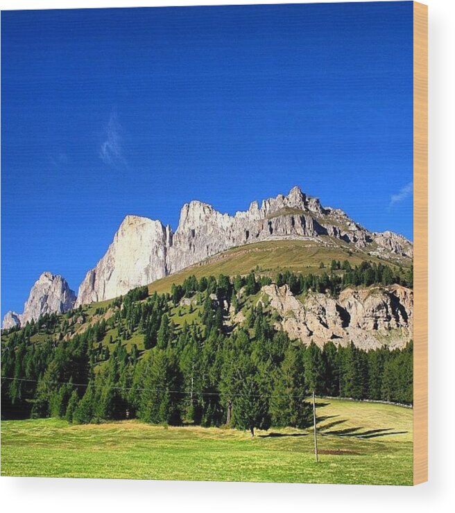 Mountain Wood Print featuring the photograph Dolomites #24 by Luisa Azzolini