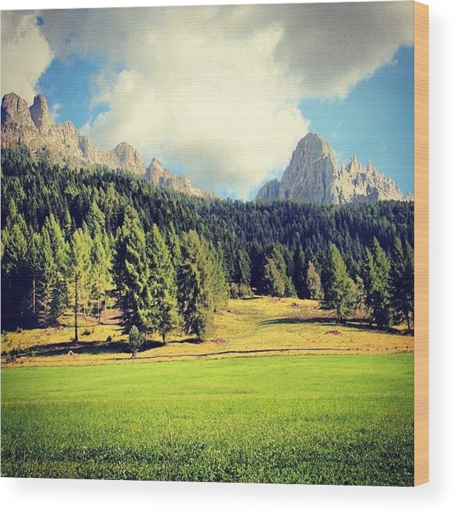 Beautiful Wood Print featuring the photograph Dolomites #34 by Luisa Azzolini