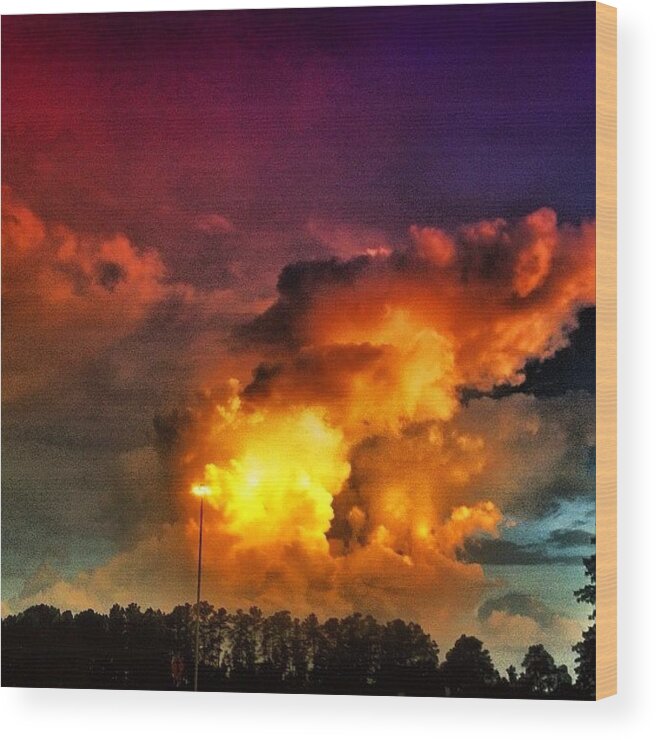 Instaclouds Wood Print featuring the photograph Instagram Photo #391343092669 by Katie Williams