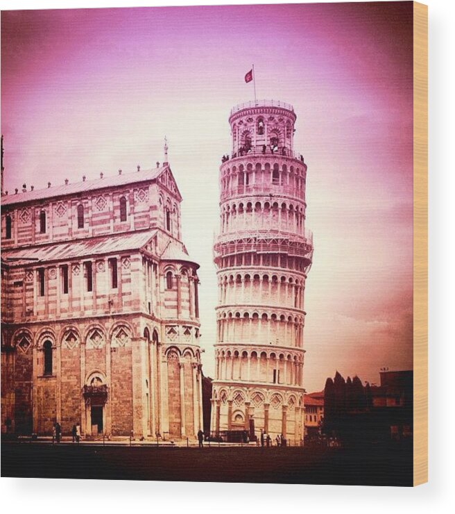 City Wood Print featuring the photograph Pisa #4 by Luisa Azzolini