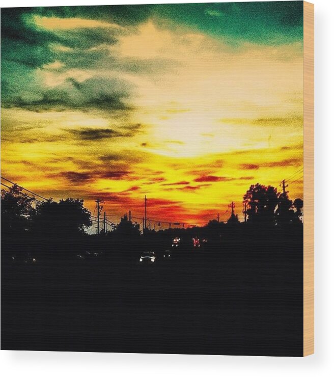 Instaclouds Wood Print featuring the photograph Sunset #5 by Katie Williams