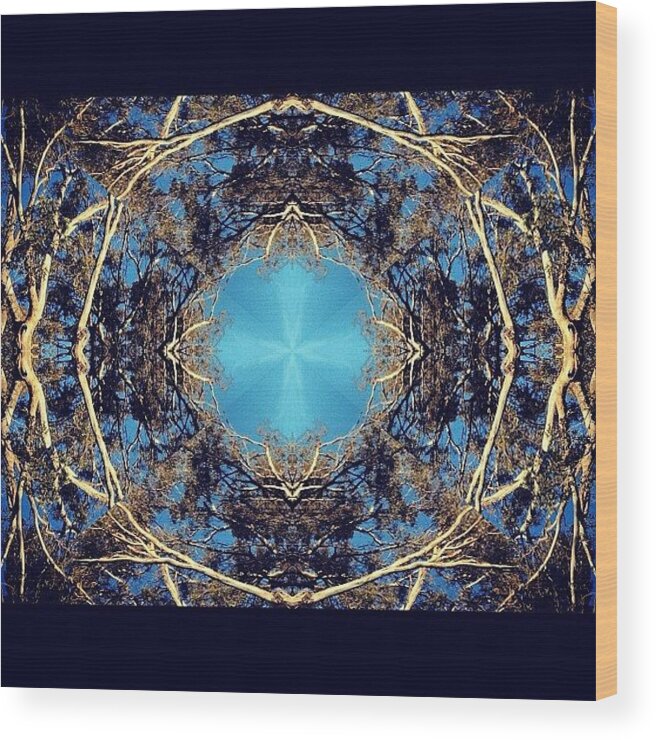 Beautiful Wood Print featuring the photograph #tagstagram .com #abstract #symmetry #79 by Dan Coyne
