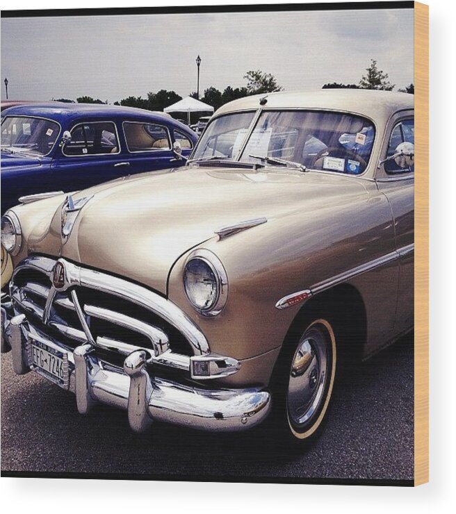 Antique Wood Print featuring the photograph #hudson #car #classic #vintage #antique #9 by Shari Malin