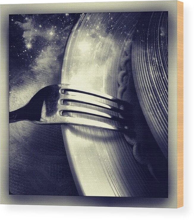 Woodcamera Wood Print featuring the photograph A Cosmic Italian Meal by Paul Cutright