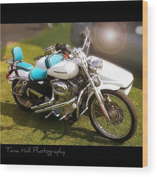  Wood Print featuring the photograph A Harley On Norfolk Island by Taina Hall