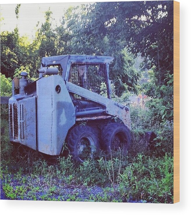 Cars Wood Print featuring the photograph Abandoned Excavator #construction #cars by Simon Prickett