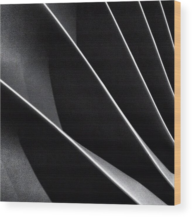 Engine Wood Print featuring the photograph #abstract #bw #bnw by Ritchie Garrod