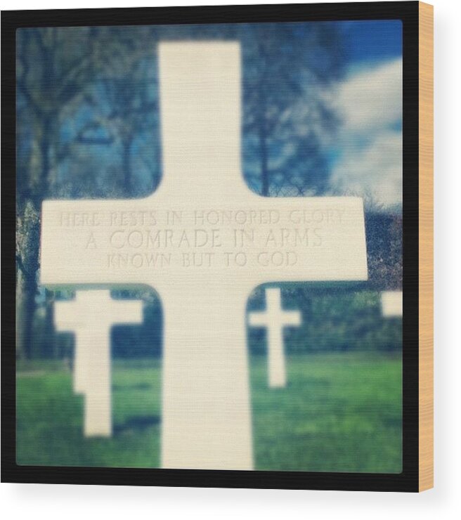  Wood Print featuring the photograph Always Respect Soldiers. They Fight For by Lyndzee Reynolds