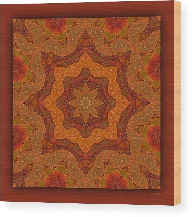 Autumn Glow Wood Print featuring the digital art Autumn Glow 2 by Lynn Evenson