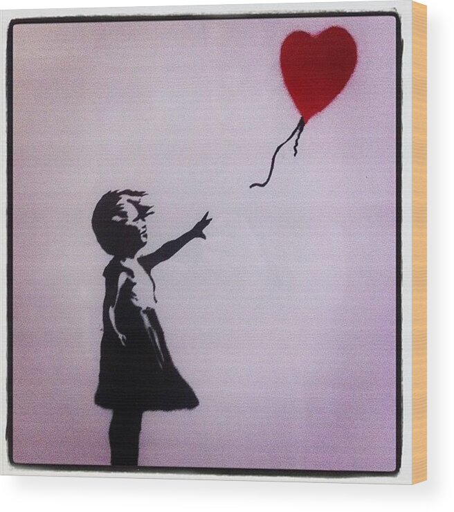  Wood Print featuring the photograph Banksy by Simon Cole