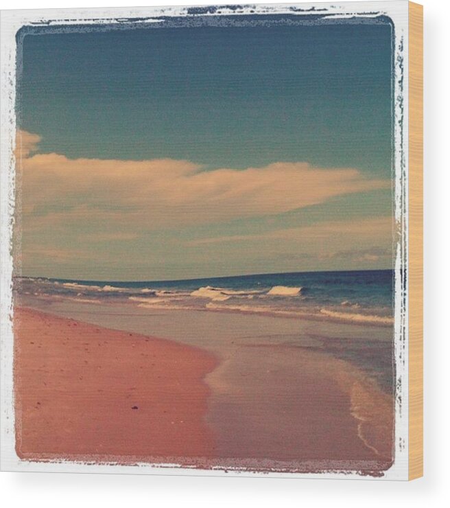 Beautiful Wood Print featuring the photograph Beach Days. :) #beach #day #love #sky by Emily W