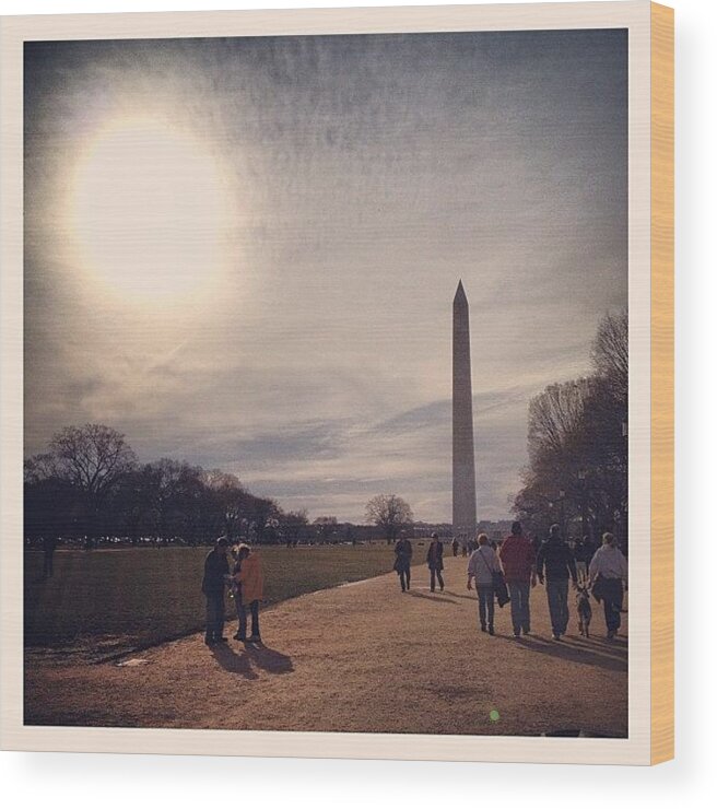  Wood Print featuring the photograph Beautiful Day On The Mall by Mark W. Smith