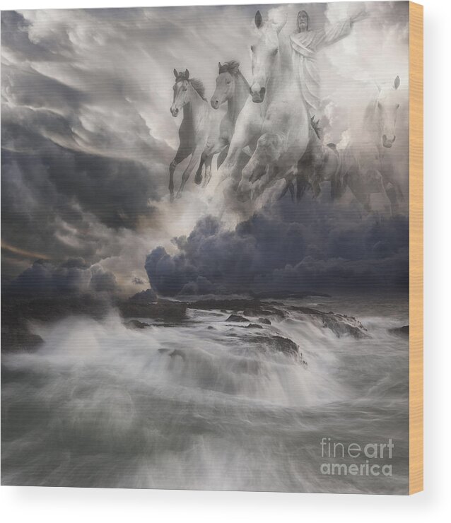 Christ's Second Coming Wood Print featuring the photograph Behold a White Horse II by Keith Kapple