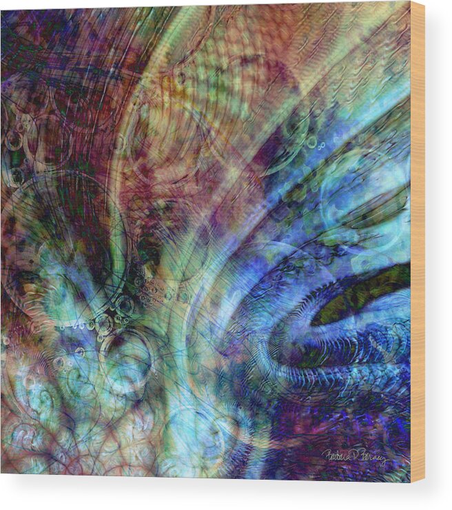 Birth Wood Print featuring the digital art Birth of the Universe by Barbara Berney