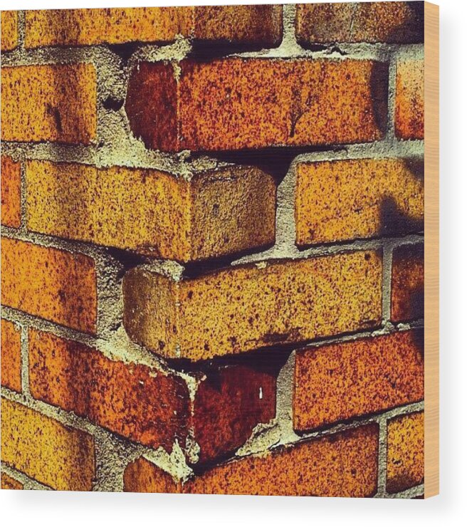 Igpittsburgh Wood Print featuring the photograph Brick Corner by Elisa Franzetta