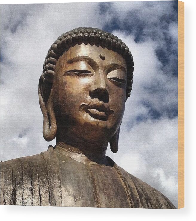 Buddha Wood Print featuring the photograph Buddha In The Sky by Darice Machel McGuire