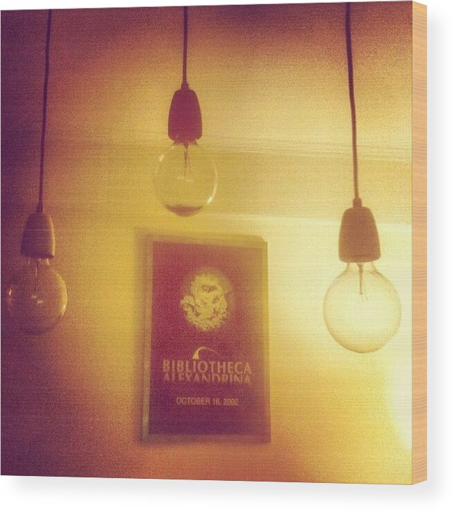 Sneyeper Wood Print featuring the photograph #bulb #light #frame #instago #instagood by George sneyeper Vlachos