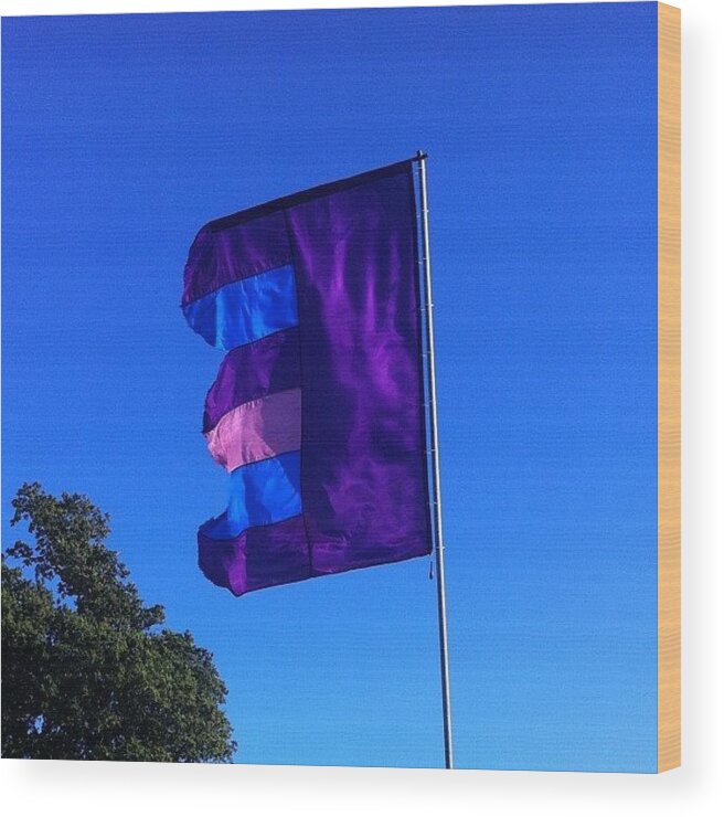 Summer Wood Print featuring the photograph Camp Bestival Flag by N R