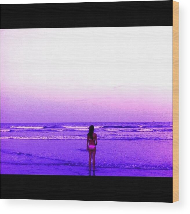Beautiful Wood Print featuring the photograph #candyland #pretty #beautiful #sunset by Brittany B