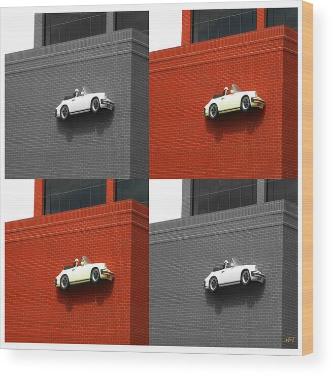 Car Wood Print featuring the photograph Car Tiles by Michelle Frizzell-Thompson