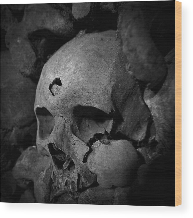 Catacomb Person Wood Print featuring the photograph Catacomb Person by Wes and Dotty Weber