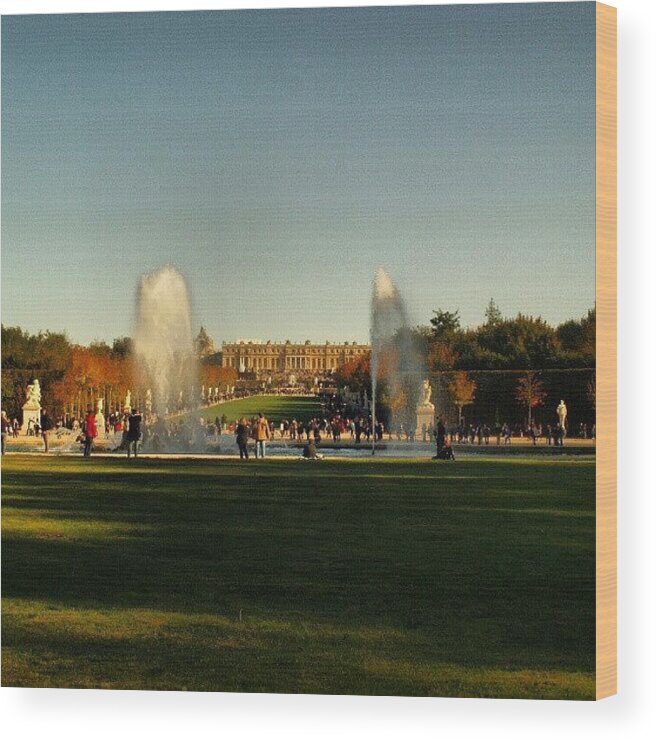 Mobilephotography Wood Print featuring the photograph Chateau De Versailles by Tony Tecky