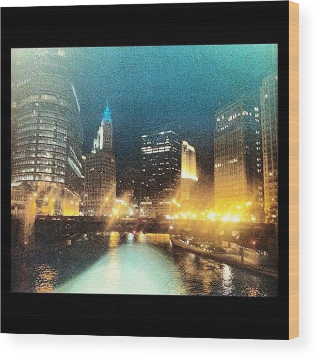 Chicago Wood Print featuring the photograph Chicago Nights by Dewayne Tindall