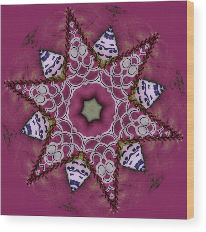 Christmas Star Wood Print featuring the digital art Christmas Star by Bonnie Bruno
