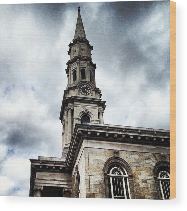 Building Wood Print featuring the photograph Church On Temple Street, Dublin by Fotocrat Atelier