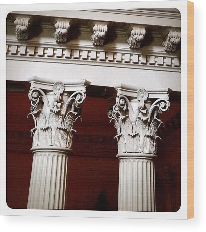 Mobilephotography Wood Print featuring the photograph Corinthian Columns by Natasha Marco
